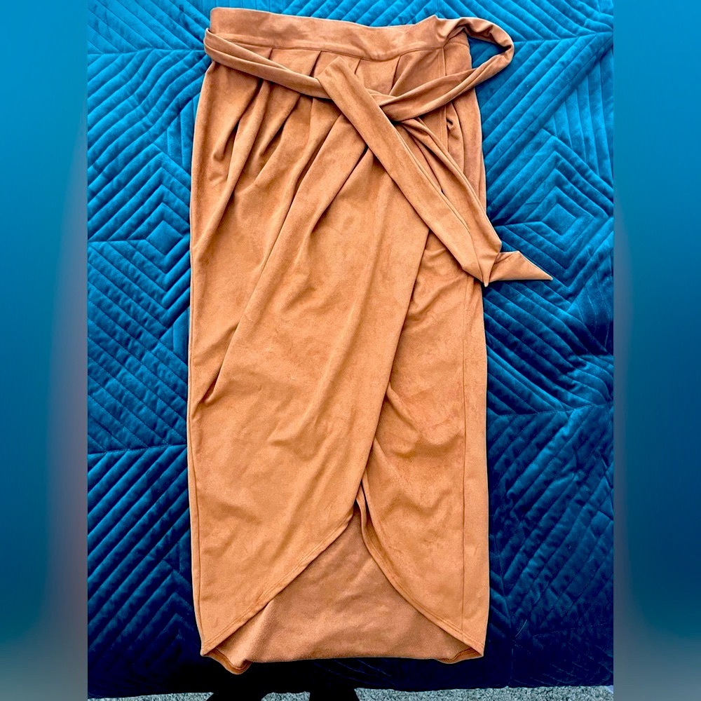 Brown wrap skirt - sustainable brand Tonle